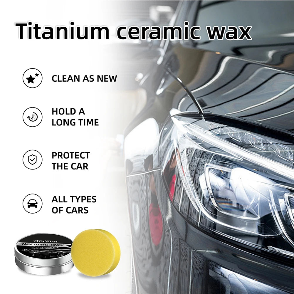 Titaniums Ceramic Wax Cream Ceramic Car Coating Wax Car Care Polish Auto Car Scratch Repair Remover Wax