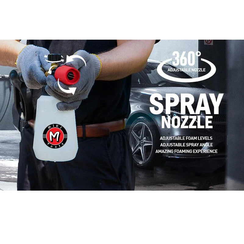 Snow Foam Cannon Heavy Duty Snow Foam Gun Sprayer Car Foam Blaster Wide Neck Adjustable Thick Foamer with 1/4 Quick Connector 1L