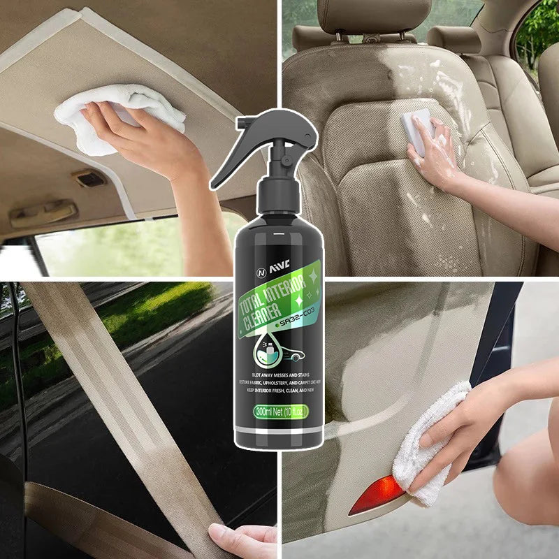 Car Interior Cleaner Agent Ceiling Cleaner Leather Flannel Woven Fabric Water Free Multipurpose Auto Dash Cleaning Tool