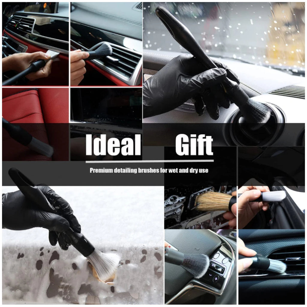 Car Detailing Brush Acid and Alkali Resistant Automotive Detail Brush for Cleaning Interior & Exterior Dashboard Rims Wheel Lug