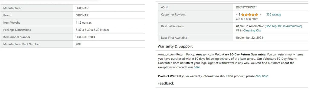 Graphene Ceramic Coating 20H/12H With Self Healing and UV Track Technology Car Detailing Professionals 10+ Years of Protection