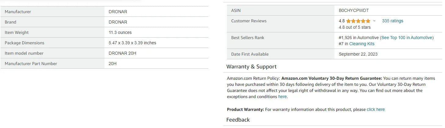 Graphene Ceramic Coating 20H/12H With Self Healing and UV Track Technology Car Detailing Professionals 10+ Years of Protection