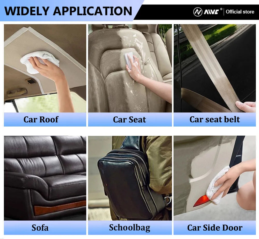 Car Interior Cleaner Agent Ceiling Cleaner Leather Flannel Woven Fabric Water Free Multipurpose Auto Dash Cleaning Tool