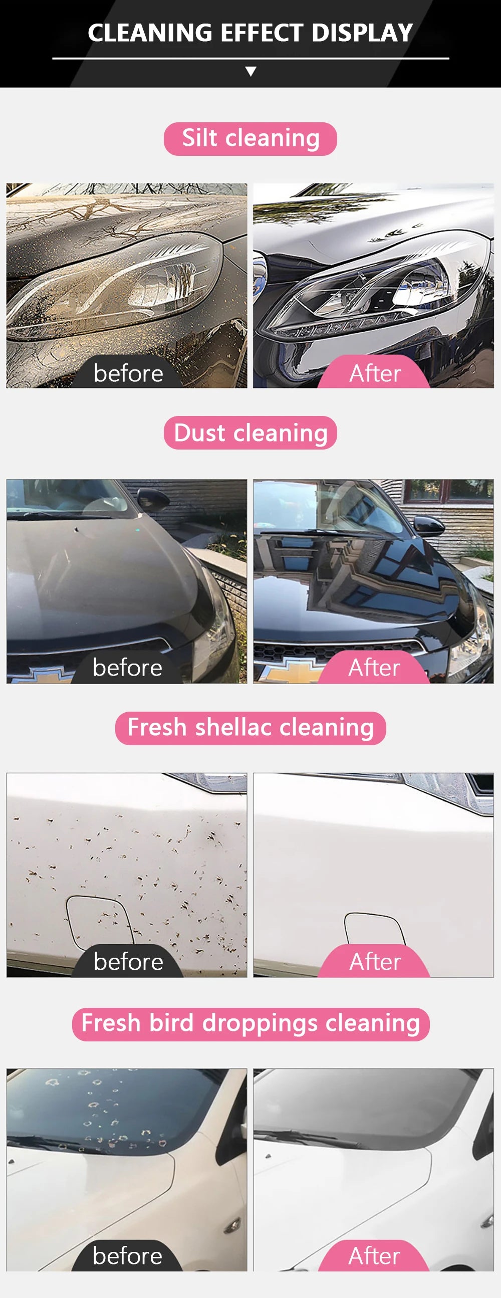 Car Wash Shampoo 500ML/Bottle Super Foam Paint Detailing Car Products Car Accessories Exterior Car Detailing Cleaning Materials