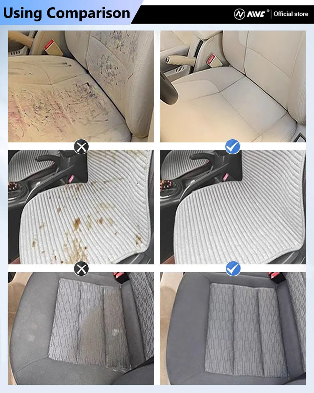 Car Interior Cleaner Agent Ceiling Cleaner Leather Flannel Woven Fabric Water Free Multipurpose Auto Dash Cleaning Tool