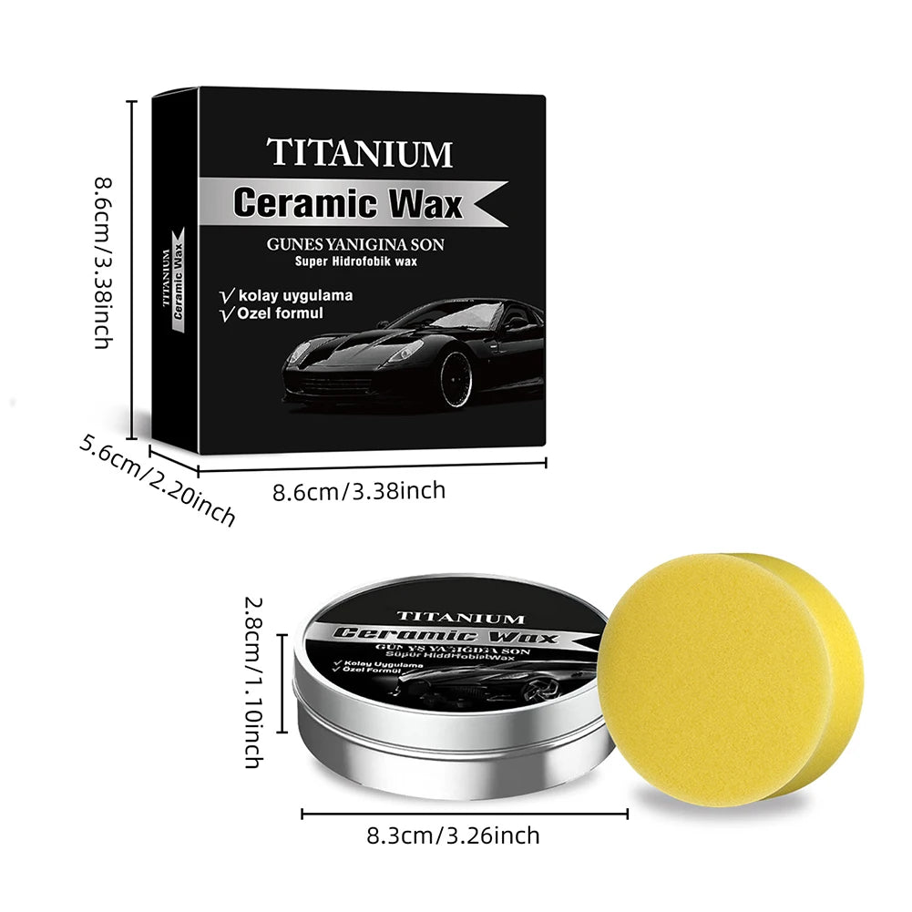 Titaniums Ceramic Wax Cream Ceramic Car Coating Wax Car Care Polish Auto Car Scratch Repair Remover Wax
