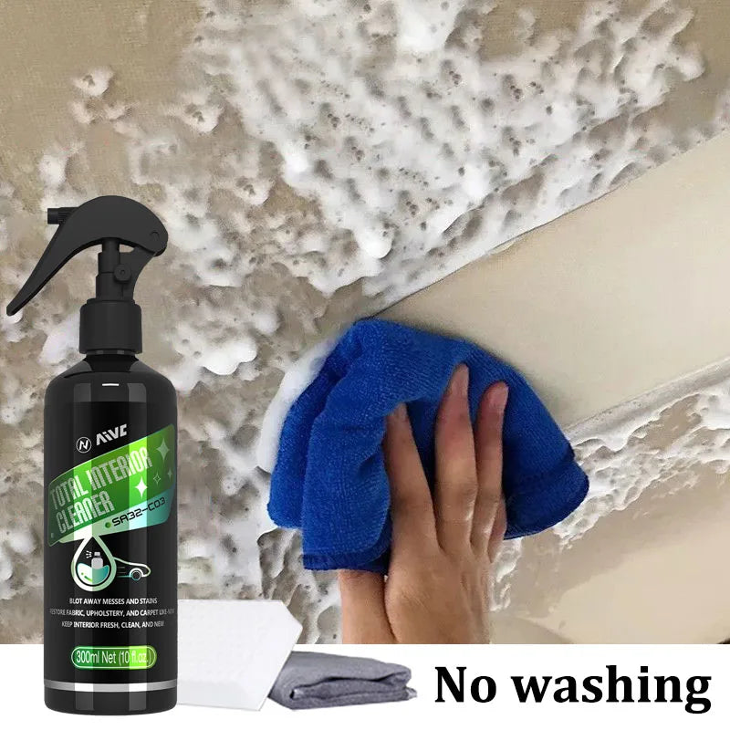 Car Interior Cleaner Agent Ceiling Cleaner Leather Flannel Woven Fabric Water Free Multipurpose Auto Dash Cleaning Tool