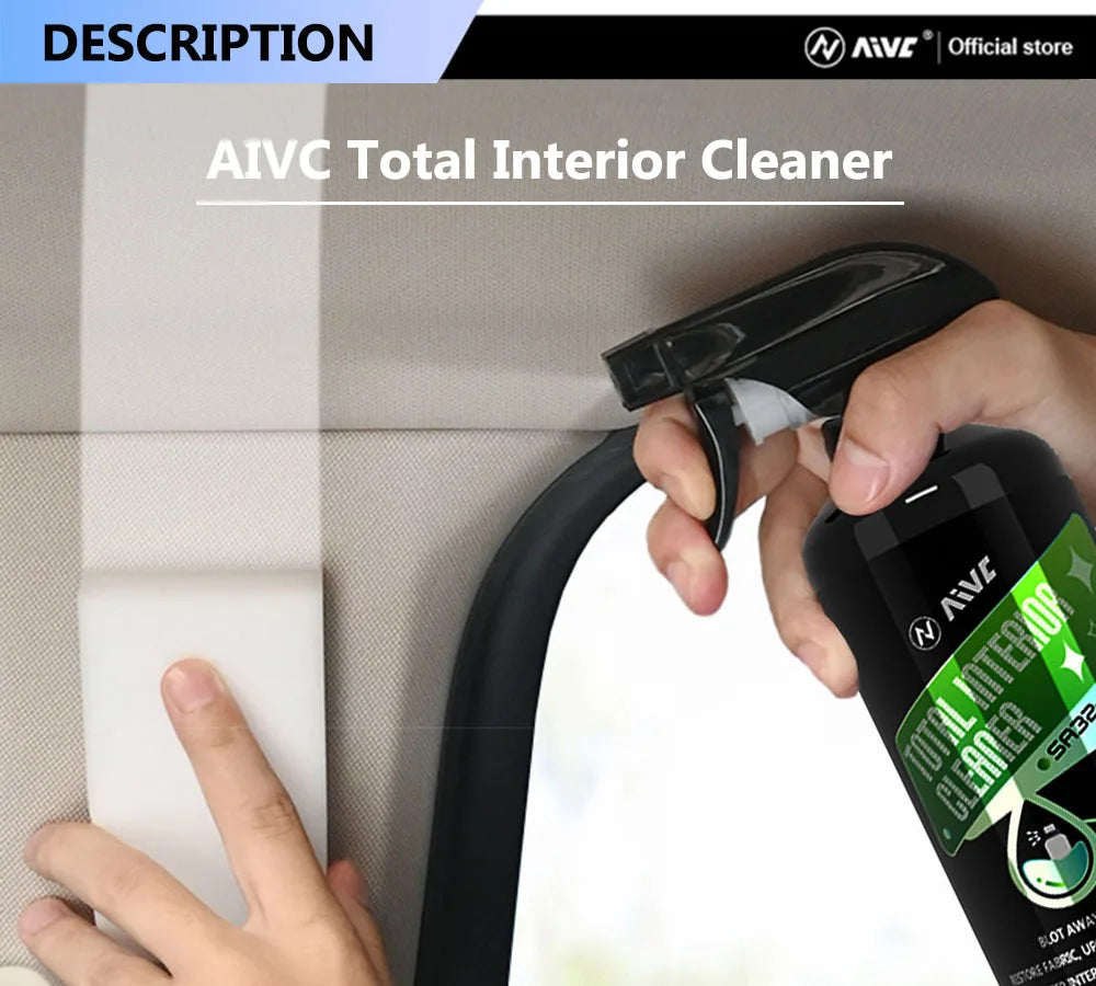 Car Interior Cleaner Agent Ceiling Cleaner Leather Flannel Woven Fabric Water Free Multipurpose Auto Dash Cleaning Tool