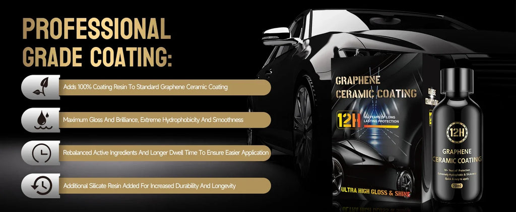 Graphene Ceramic Coating 20H/12H With Self Healing and UV Track Technology Car Detailing Professionals 10+ Years of Protection