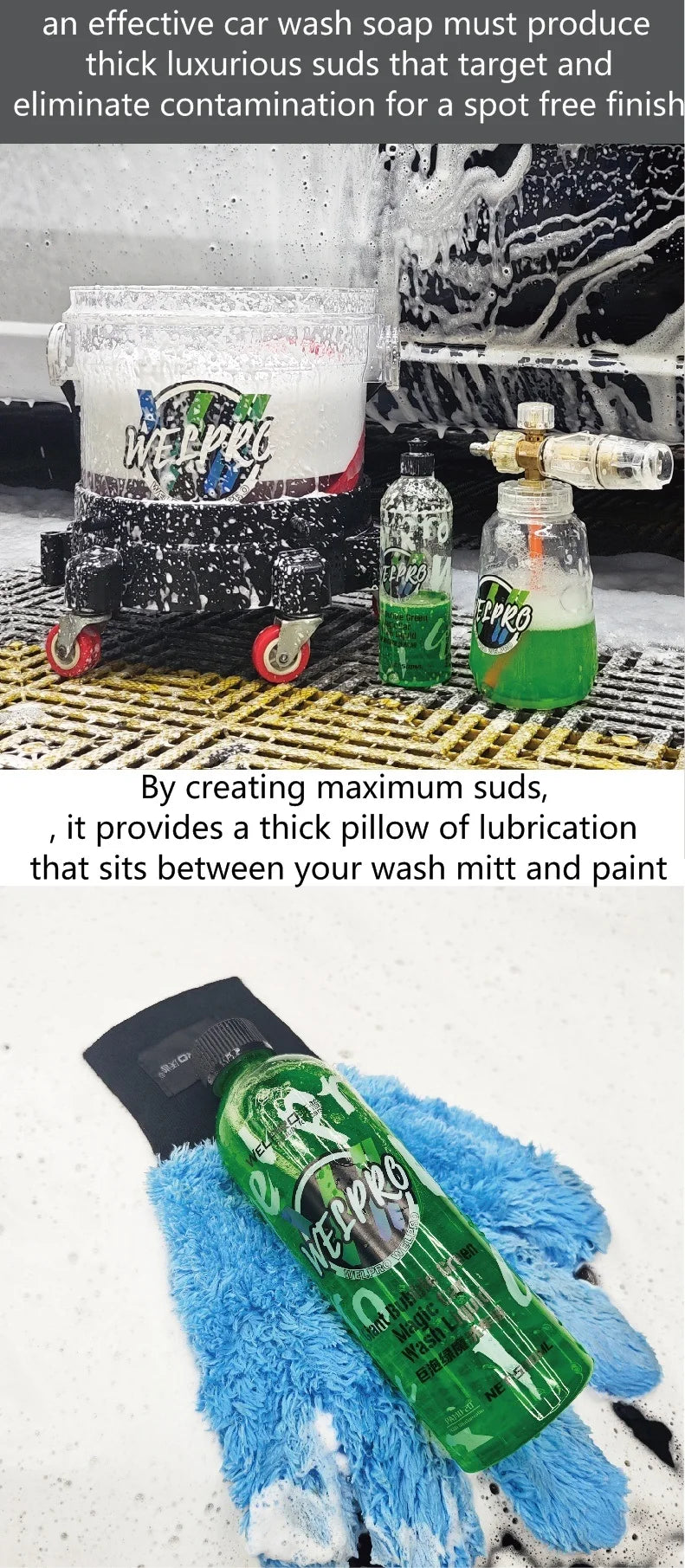 Car Wash Shampoo Cleaning Foam Cannon Liquid  Soap For Cars, Trucks, Motorcycles