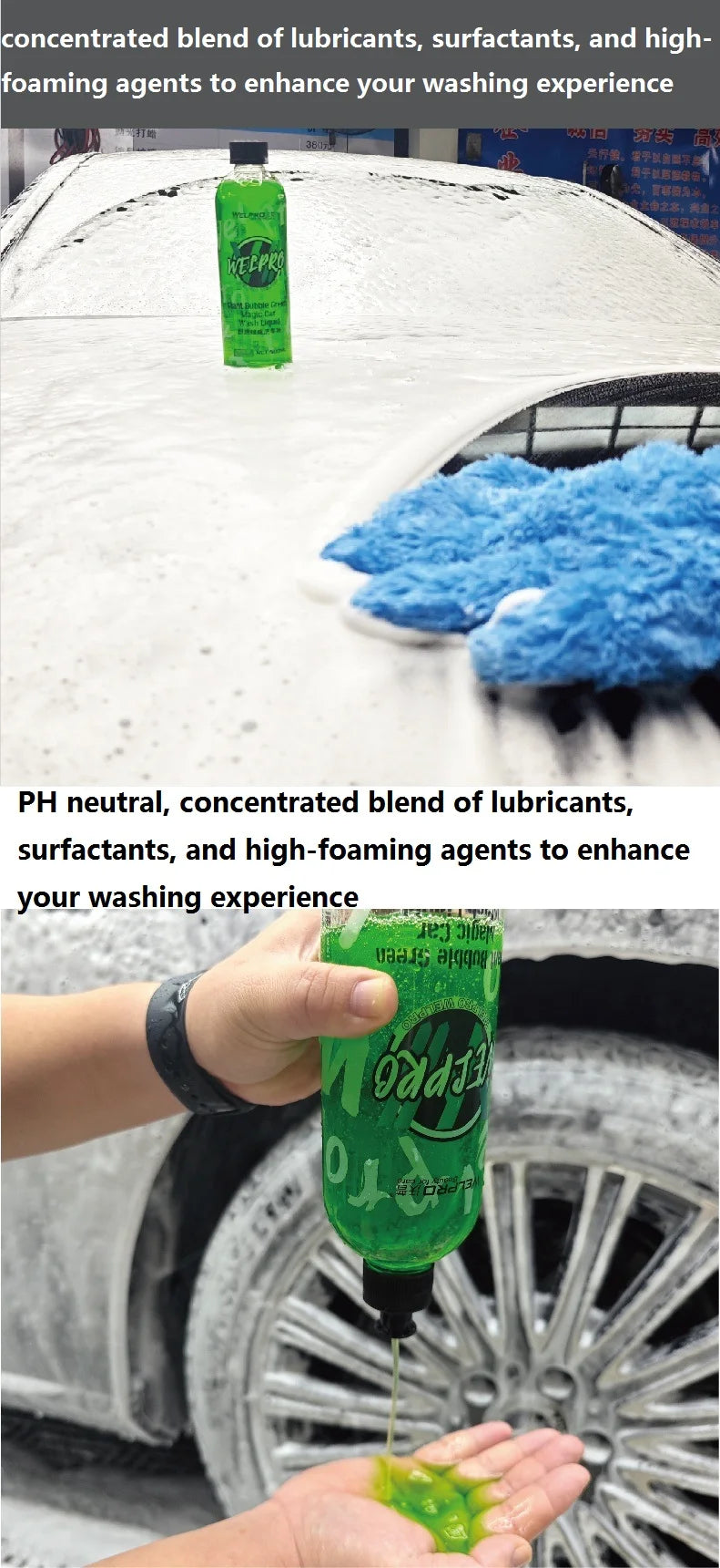 Car Wash Shampoo Cleaning Foam Cannon Liquid  Soap For Cars, Trucks, Motorcycles