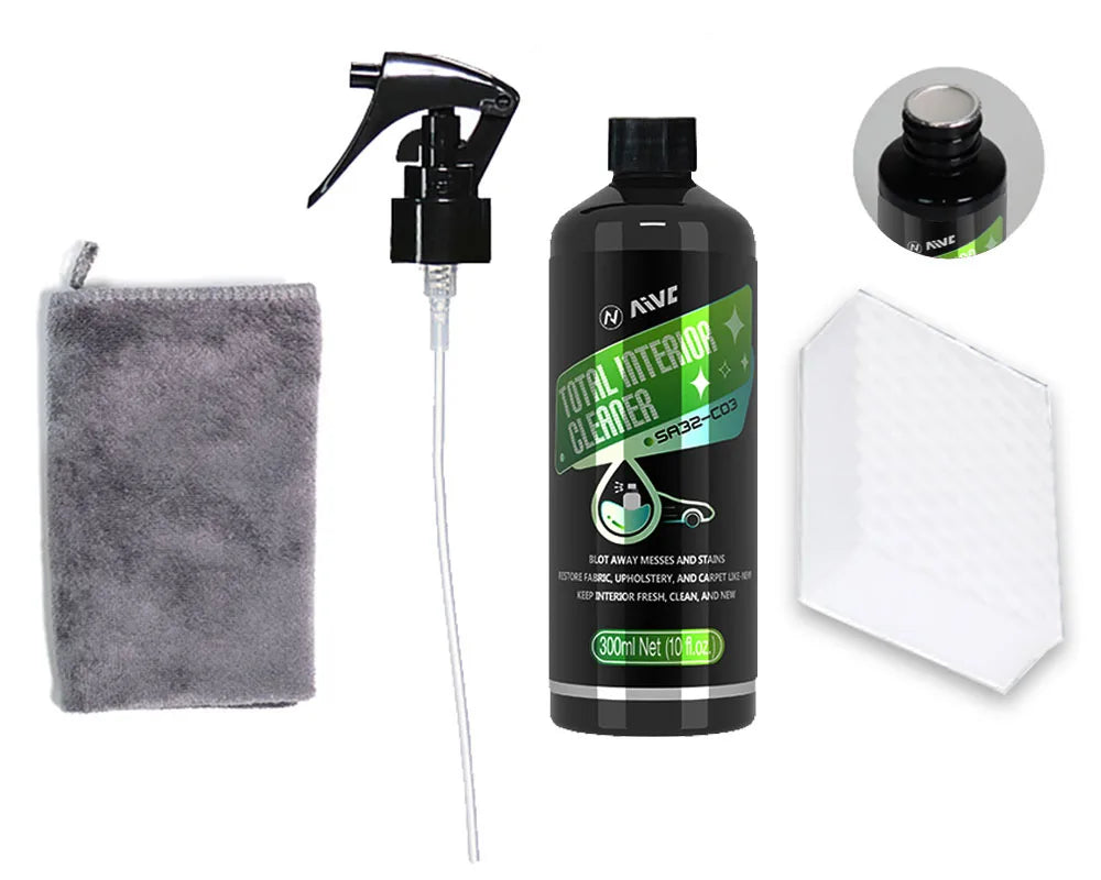 Car Interior Cleaner Agent Ceiling Cleaner Leather Flannel Woven Fabric Water Free Multipurpose Auto Dash Cleaning Tool