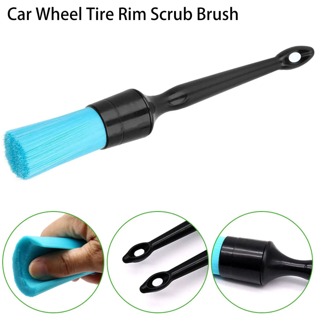 Car Detailing Brush Acid and Alkali Resistant Automotive Detail Brush for Cleaning Interior & Exterior Dashboard Rims Wheel Lug