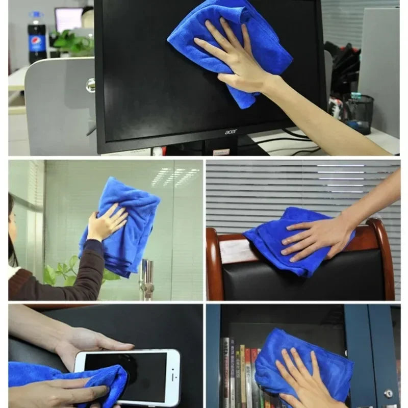 Microfiber Cleaning Cloths Lint Free Microfiber Cleaning Towel Cloths Reusable Cleaning TowelsThickened Absorbent Car Wash Towel