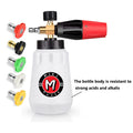 Snow Foam Cannon Heavy Duty Snow Foam Gun Sprayer Car Foam Blaster Wide Neck Adjustable Thick Foamer with 1/4 Quick Connector 1L