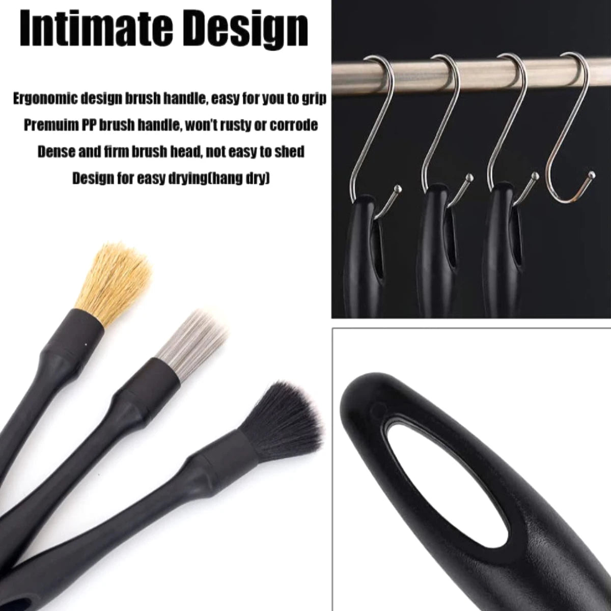 Car Detailing Brush Acid and Alkali Resistant Automotive Detail Brush for Cleaning Interior & Exterior Dashboard Rims Wheel Lug