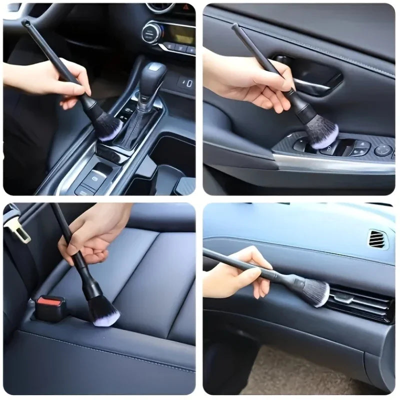 Car Detailing Soft Bristle Brush Dust Removal Detail Brushes for Car Dash Vents and Crevice Car Cleaning Tools