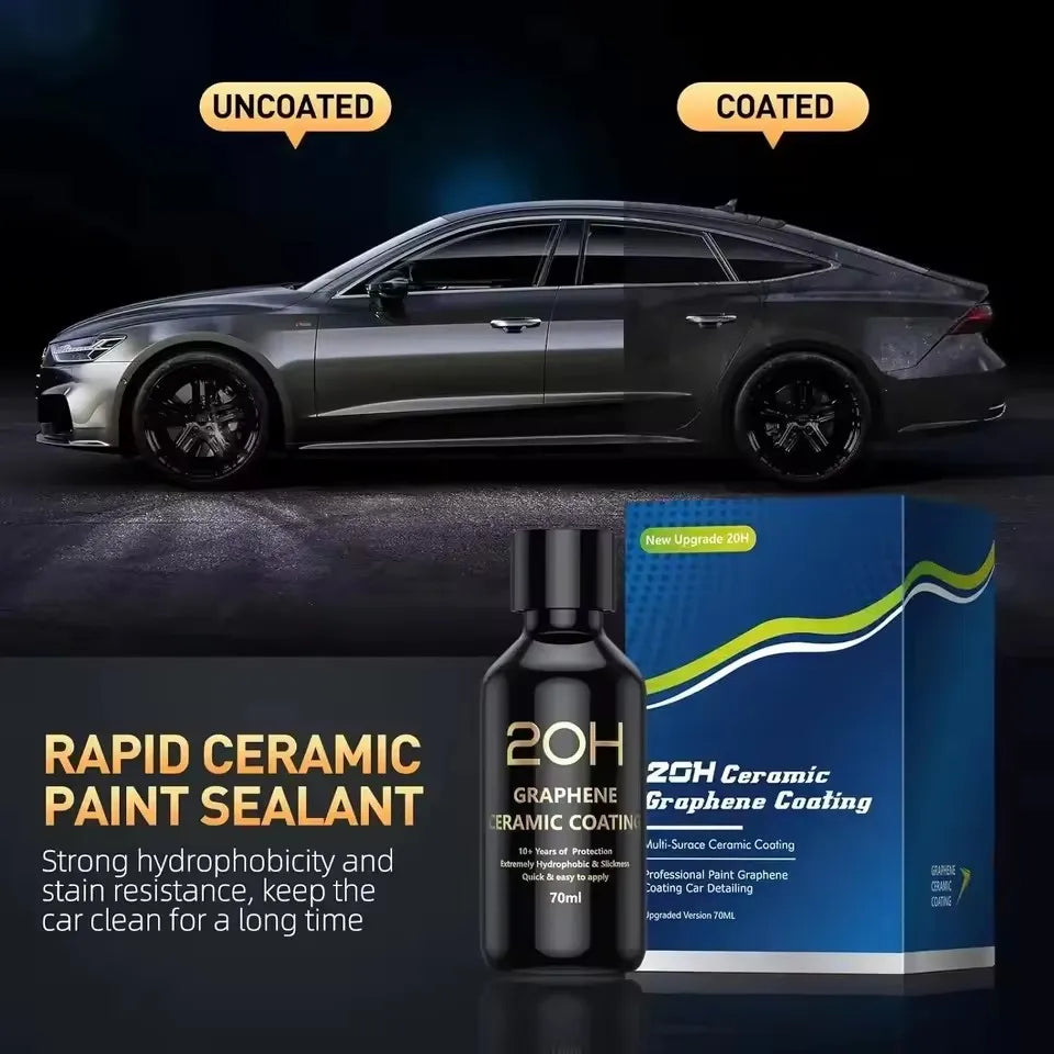 Graphene Ceramic Coating 20H/12H With Self Healing and UV Track Technology Car Detailing Professionals 10+ Years of Protection