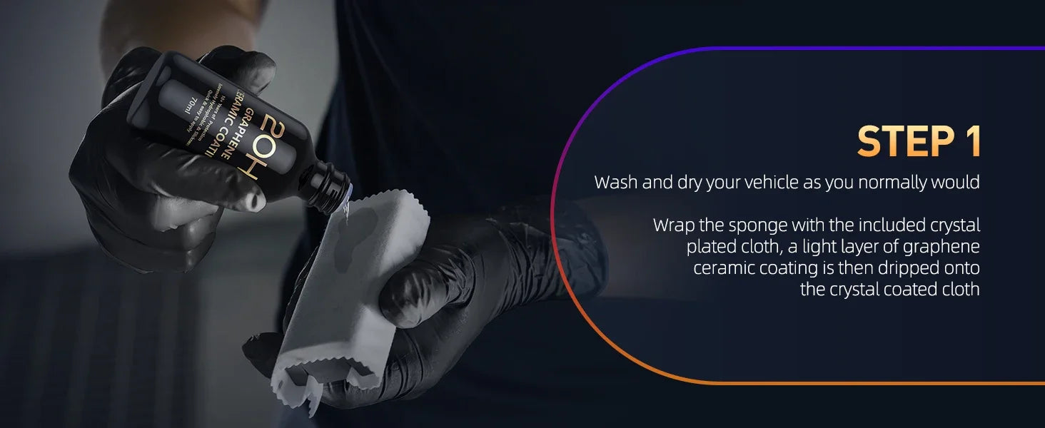 Graphene Ceramic Coating 20H/12H With Self Healing and UV Track Technology Car Detailing Professionals 10+ Years of Protection